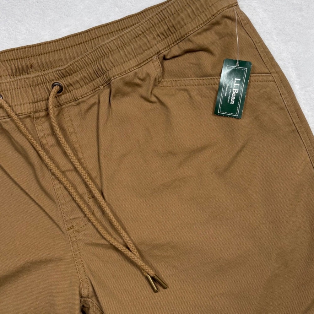 NEW LL Bean BeanFlex Canvas Pull-On Pant Men XL Walnut Brown Stretch 514898 Gift